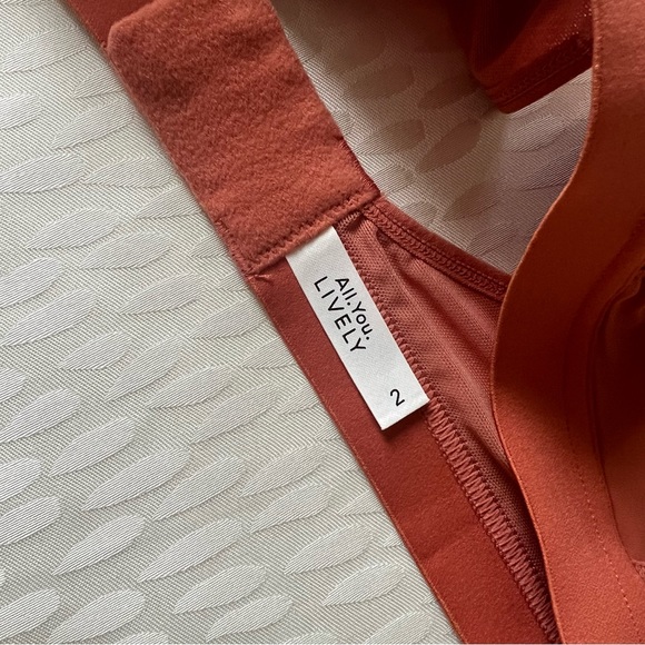 All.You. LIVELY Mesh Trim Bralette Terracotta Size 2 D DD DDD - Picture 5 of 9